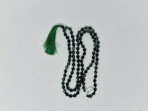 Moss Agate Stone Mala