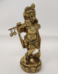 5.5" Brass Krishna Standing - BRT232