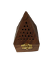 Wooden Incense Holder With Lid Triangle