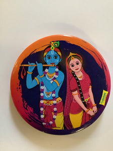 Pin Badges : Radha Krishna Purple